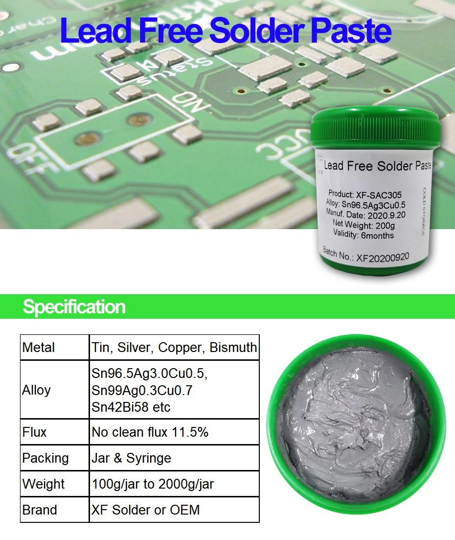 Xf Brand Bk Ppd Low Temperature IC Rosin Soldering Paste 1kg