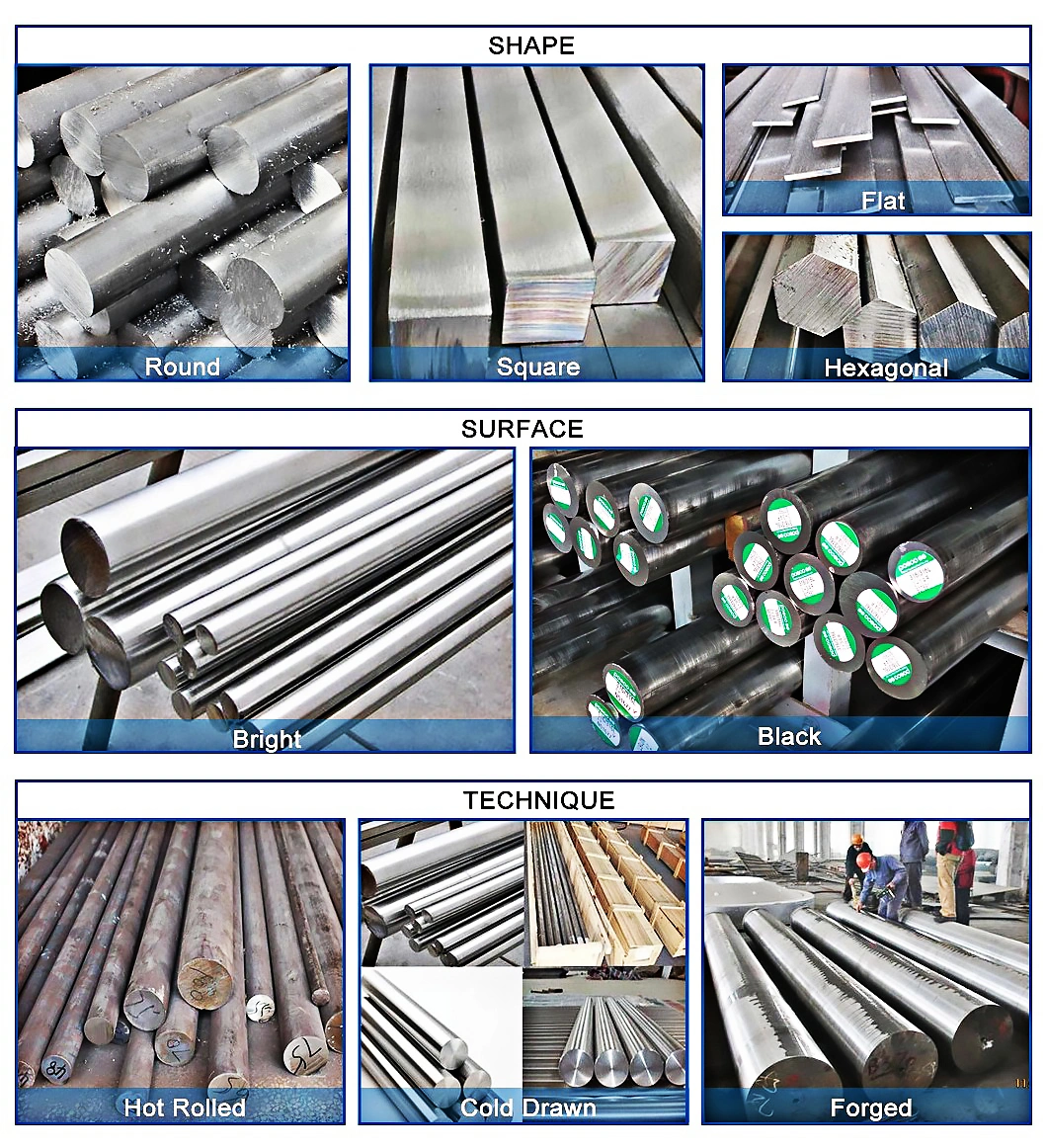 Stainless Steel Bright Black Round Bar, Flat Bar, Angle Bar, Square Bar, Roll Bar, Solder Bar